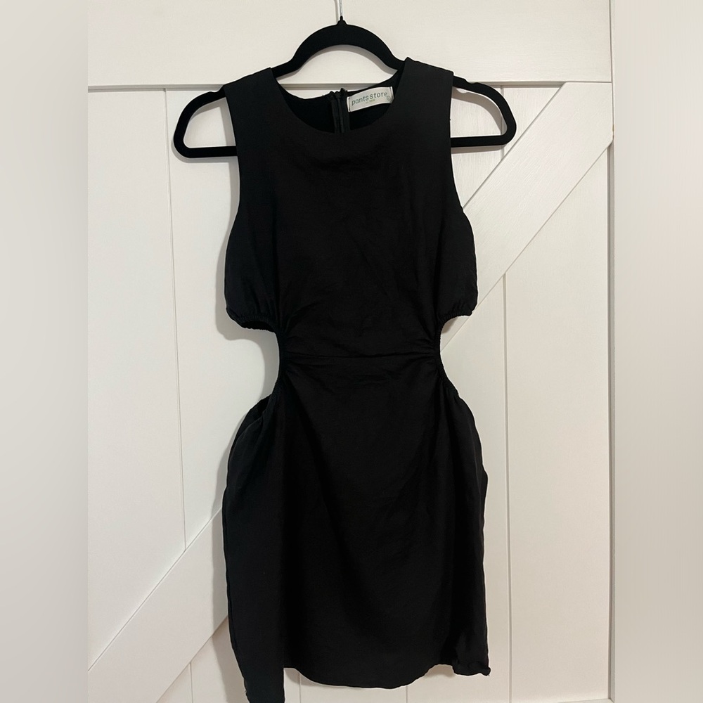 Black cutout mini dress size large from pants store!